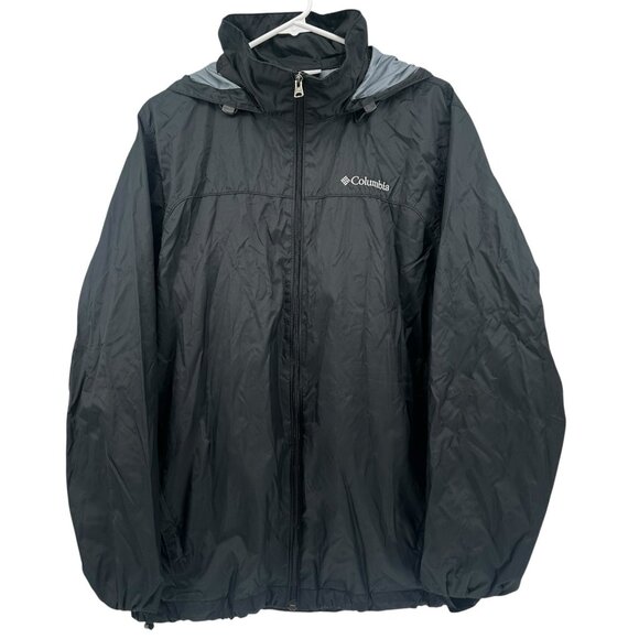 Columbia Jackets & Blazers - Columbia Jacket Womens M Black Hooded Lightweight Windbreaker Full Zip Casual